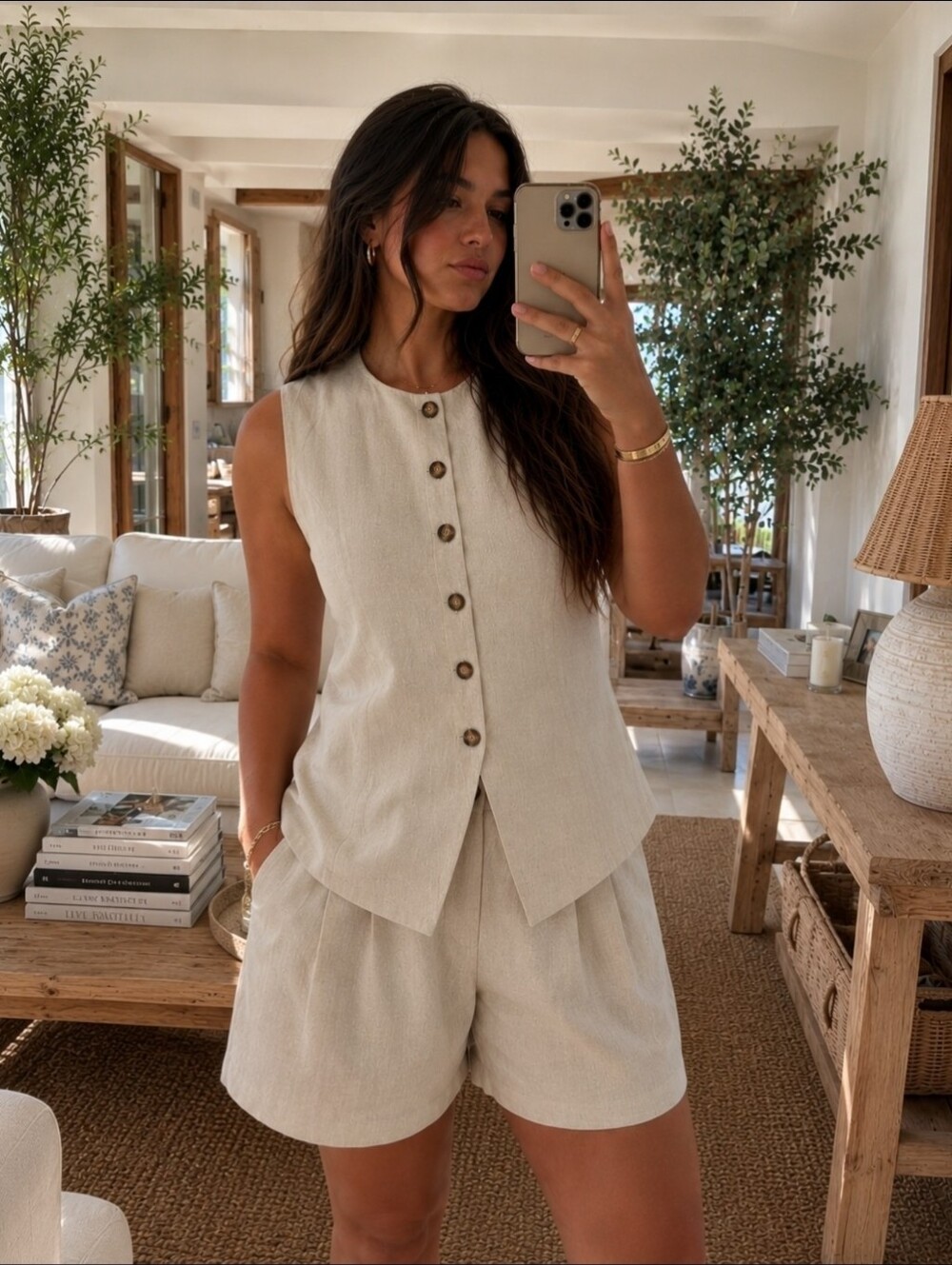 Peppermayo Born For Bordeaux Linen Blend Two Piece Set